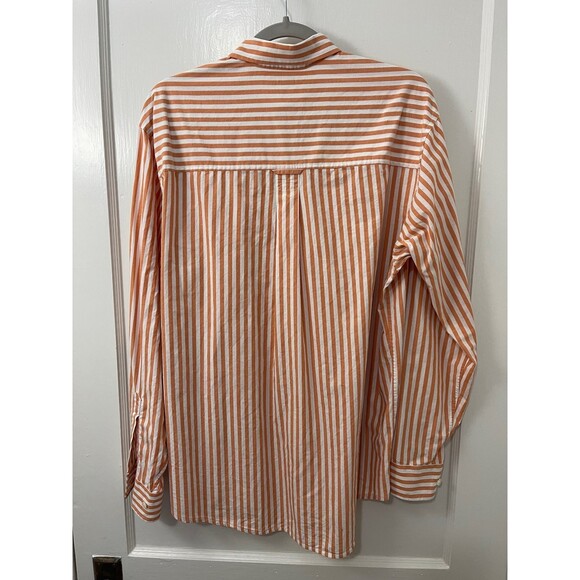 Vintage Duck Head Men's Orange Stripe Button Down Shirt Size XL (23" pit to pit) - Picture 2 of 10